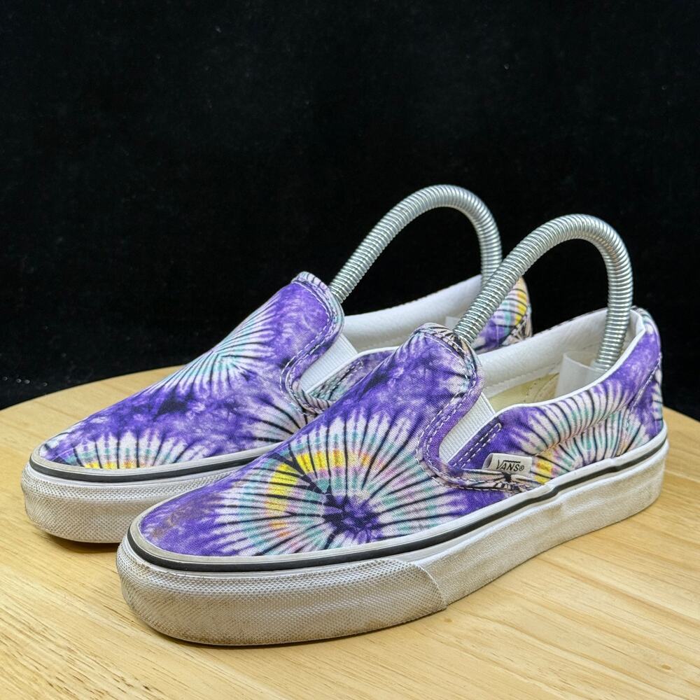 VANS Vans Classic Slip On Washed Tie-Dye Canvas Women’s Size 5.5 Sneakers - Picture 3 of 10